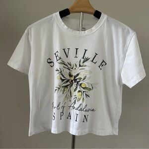 Social Culture small white graphic top